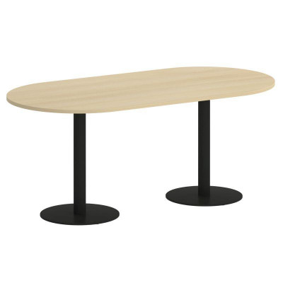 Yalta Стол овальный LT.SPRG-3 Акация Лорка/Металл Черный 1800*900*750