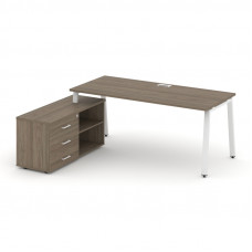 Style Project Direct Стол письменный с греденцией левой SN-6A.SRG-024.M(L) Вяз Благородный/Металл Бе