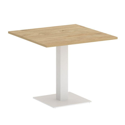 Onix Direct Стол квадратный O.SPRG-2 Тиквуд Светлый/Металл Белый 900*900*750