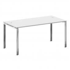 Metal System Direct Стол рабочий руковод. П-обр. м/к БП.СРР-4.8 Белый/Нержавеющая Сталь 1600*800*750