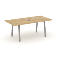 Style Project Direct Стол переговорный SN-6A.SPRG-198 Тиквуд Светлый/Металл Серый/Заглушка Металл Се
