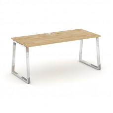 Style Project Direct Lux Стол письменный M-SN-6T1.SR-016.M Тиквуд Светлый/Нержавеющая Сталь/Хром 198