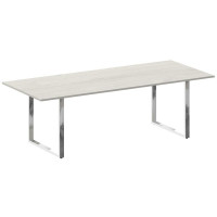 Metal System Direct Стол перег. О-обр. м/к БО.ПРГ-240 Дуб Наварра/Нержавеющая Сталь 2400*1000*750