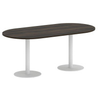 Yalta Стол овальный LT.SPRG-3 Дуб Мали/Металл Белый 1800*900*750