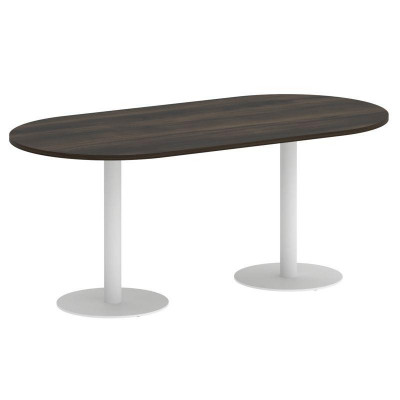 Yalta Стол овальный LT.SPRG-3 Дуб Мали/Металл Белый 1800*900*750