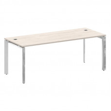 Onix Direct Lux Стол руководителя П-обр. м/к M-O.MP-SRR-6.8 Денвер Светлый/Нержавеющая Сталь/Хром 19