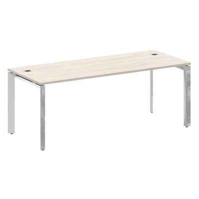 Onix Direct Lux Стол руководителя П-обр. м/к M-O.MP-SRR-6.8 Денвер Светлый/Нержавеющая Сталь/Хром 19