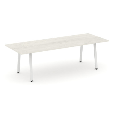 Style Project Direct Стол переговорный SN-6A.SPRG-258.3 Дуб Наварра/Металл Белый 2580*980*750