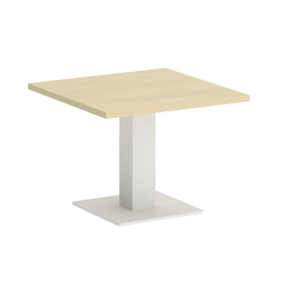 First Стол журнальный квадратный KSJ-2 Клен/Металл Белый 600*600*450