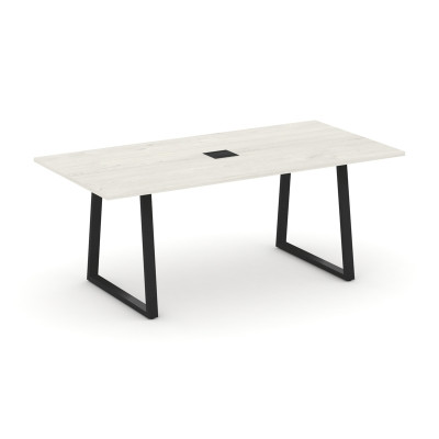 Style Project Direct Стол переговорный SN-6T1.SPRG-198 Дуб Наварра/Металл Черный/Заглушка Металл Чер