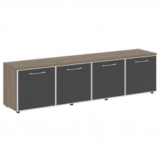 Yalta Тумба модульная LT.TS-4.6 black Вяз Благородный/Стекло Black 2188*450*580