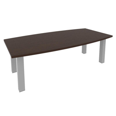 First Стол переговорный KPRG-1 Венге Цаво/Металл Серый 2400*1200*750