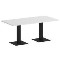 Onix Direct Стол прямоугольный O.SPRG-4 Белый Бриллиант/Металл Черный 1800*900*750