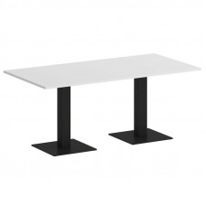 Onix Direct Стол прямоугольный O.SPRG-4 Белый Бриллиант/Металл Черный 1800*900*750