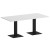Onix Direct Стол прямоугольный O.SPRG-4 Белый Бриллиант/Металл Черный 1800*900*750