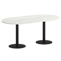 Yalta Стол овальный LT.SPRG-3 Снежная Патина/Металл Черный 1800*900*750