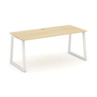 Style Project Direct Стол письменный SN-6T1.SR-013.M Акация Лорка/Металл Белый/Заглушка Металл Белый