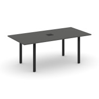 Style Project Direct Стол переговорный SN-6P.SPRG-198 Антрацит/Металл Черный/Заглушка Металл Черный