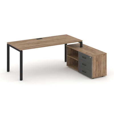 Style Project Direct Стол письменный с греденцией правой SN-6P.SRG-013.M(R) Дуб Табак/Дуб Табак/Антр