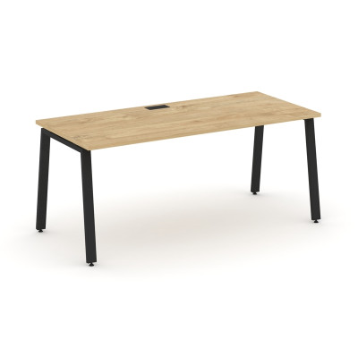 Style Project Direct Стол письменный SN-6A.SR-026.M Тиквуд Светлый/Металл Черный/Заглушка Металл Чер