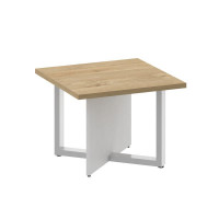 Шифт Стол журнальный, квадратный SK.SG-KV-60 Тиквуд Светлый/Белый Бриллиант 600*600*450