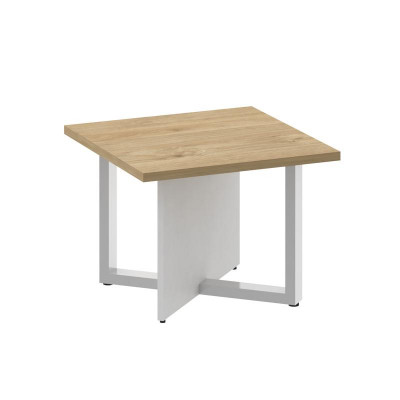 Шифт Стол журнальный, квадратный SK.SG-KV-60 Тиквуд Светлый/Белый Бриллиант 600*600*450