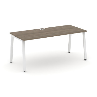 Style Project Direct Стол письменный SN-6A.SR-025.M Вяз Благородный/Металл Белый/Заглушка Металл Бел