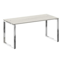 Metal System Direct Стол рабочий руковод. О-обр. м/к БО.СРР-4.7 Дуб Наварра/Нержавеющая Сталь 1600*7