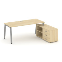 Style Project Direct Стол письменный с греденцией правой SN-6A.SRG-024.M(R) Акация Лорка/Металл Серы