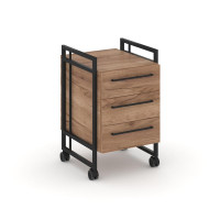 Rift Direct Тумба мобильная RF.TMR-001 Дуб Табак/Металл Черный/Черный Ручки 424*500*680