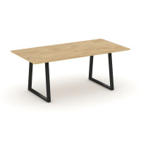 Style Project Direct Стол переговорный SN-6T1.SPRG-198.3 Тиквуд Светлый/Металл Черный 1980*980*750