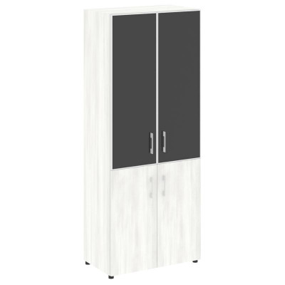 Yalta Шкаф LT.ST-1.2 R black Снежная Патина/Стекло Black 800*450*1987