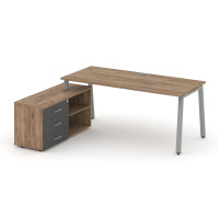 Style Project Direct Стол письменный с греденцией левой SN-6A.SRG-026.M(L) Дуб Табак/Дуб Табак/Антра