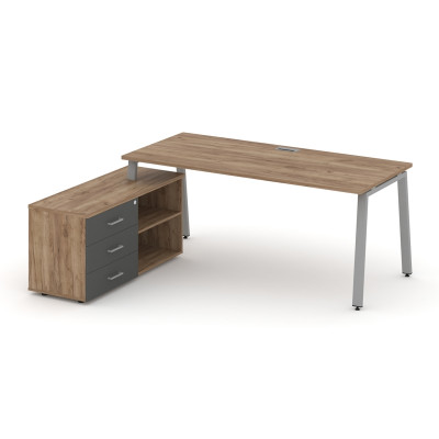 Style Project Direct Стол письменный с греденцией левой SN-6A.SRG-026.M(L) Дуб Табак/Дуб Табак/Антра