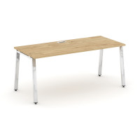 Style Project Direct Lux Стол письменный M-SN-6A.SR-016.M Тиквуд Светлый/Нержавеющая Сталь/Хром 1980