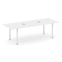 Стол переговорный Стайл Проджект Директ 2580*980*750 SN-6P.SPRG-258 Белый/Металл Белый/Заглушка Металл Белый