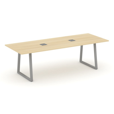 Style Project Direct Стол переговорный SN-6T1.SPRG-258 Акация Лорка/Металл Серый/Заглушка Металл Сер