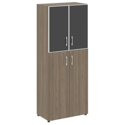 Yalta Шкаф LT.ST-1.7 R black Вяз Благородный/Стекло Black 800*450*1987