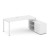 Style Project Direct Стол письменный с греденцией правой SN-6P.SRG-013.M(R) Белый/Металл Белый/Заглу