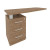 First Тумба приставная с топом левая KTP-2 (L) Дуб Табак 1300*500*765