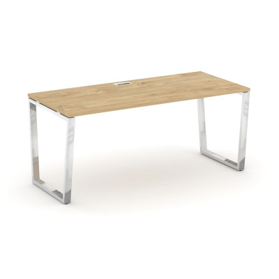Style Project Direct Lux Стол письменный M-SN-6T2.SR-014.M Тиквуд Светлый/Нержавеющая Сталь/Хром 158