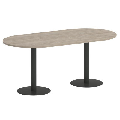 Onix Direct Стол овальный O.SPRG-3 Дуб Аттик/Металл Антрацит 1800*900*750