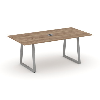 Style Project Direct Стол переговорный SN-6T1.SPRG-198 Дуб Табак/Металл Серый/Заглушка Металл Серый