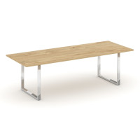 Style Project Direct Lux Стол переговорный M-SN-6O.SPRG-258.3 Тиквуд Светлый/Нержавеющая Сталь/Хром