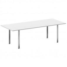 Metal System Direct Стол перег. П-обр. м/к БП.ПРГ-240 Белый/Нержавеющая Сталь 2400*1000*750