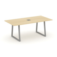 Стол переговорный Стайл Проджект Директ 1980*980*750 SN-6T1.SPRG-198 Акация Лорка/Металл Серый/Заглушка Металл Серый