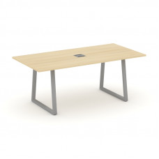 Стол переговорный Стайл Проджект Директ 1980*980*750 SN-6T1.SPRG-198 Акация Лорка/Металл Серый/Заглушка Металл Серый