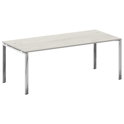 Metal System Direct Стол рабочий руковод. П-обр. м/к БП.СРР-6.9 Дуб Наварра/Нержавеющая Сталь 2000*9