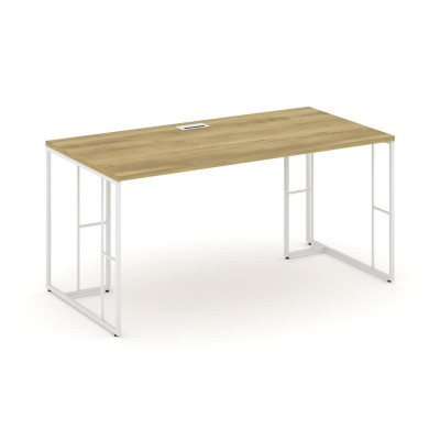 Rift Direct Стол руководителя RF.SR-024 Дуб Винченцо/Металл Белый 1580*800*750