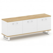 Греденция большая Шифт 1797*450*680 SK.GR-B.P Тиквуд Светлый/Белый Бриллиант/Металл Белый